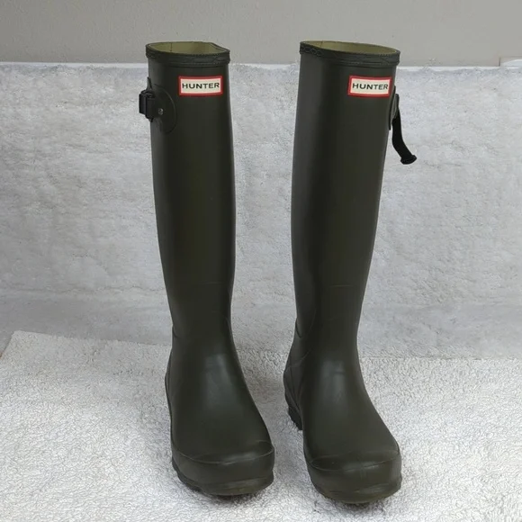 Free People X Hunter Classic Tall Boots Womens 8 Hunter Green Shoes Boots - Picture 9 of 17